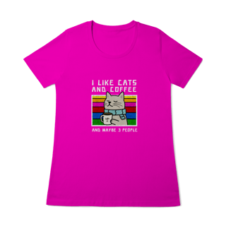 Nome do produto Baby Look I Like Cats and Coffee