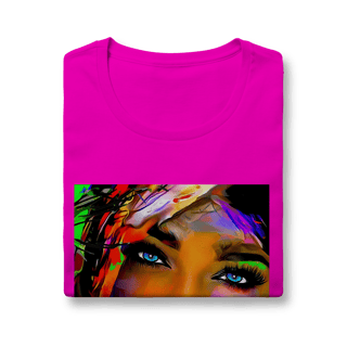Nome do produto Camiseta Baby Long Quality - Arte Pop Abstrata Olhos Azuis