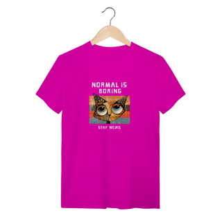 Nome do produto Camiseta Rosa Pink Gato Normal Is Boring - Cat Lover