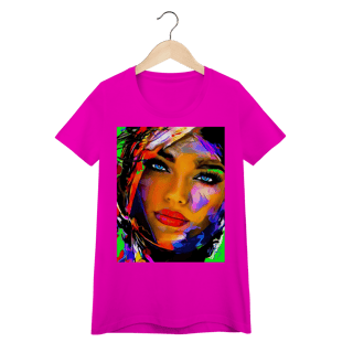 Nome do produto Camiseta Baby Long Quality - Arte Pop Abstrata Olhos Azuis