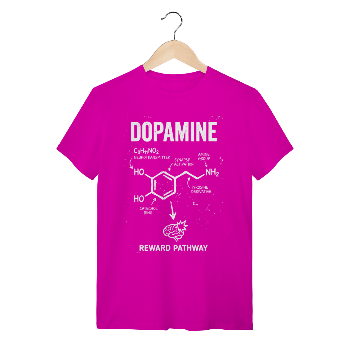 Nome do produto: Camiseta Molécula de Dopamina: A Química da Recompensa