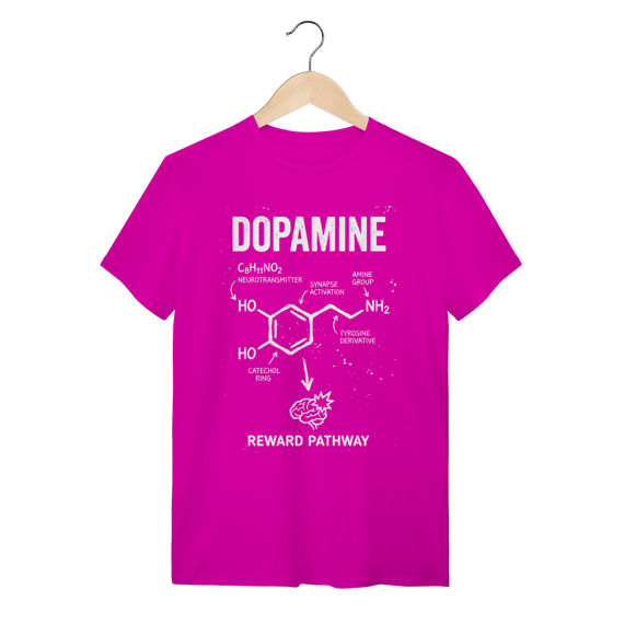 Camiseta Molécula de Dopamina: A Química da Recompensa