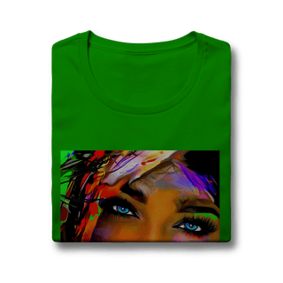 Nome do produto Camiseta Baby Long Quality - Arte Pop Abstrata Olhos Azuis