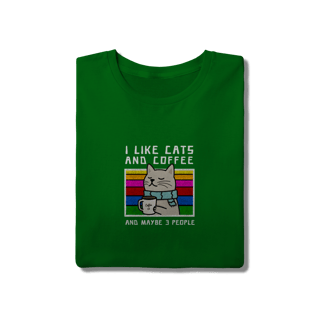 Nome do produto Camiseta Verde Bandeira Gato Café - Algodão Confortável