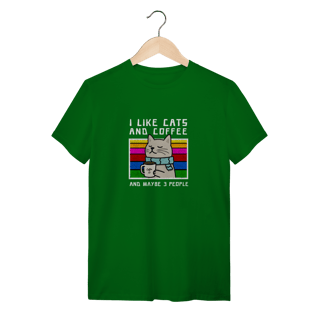 Nome do produto Camiseta Verde Bandeira Gato Café - Algodão Confortável