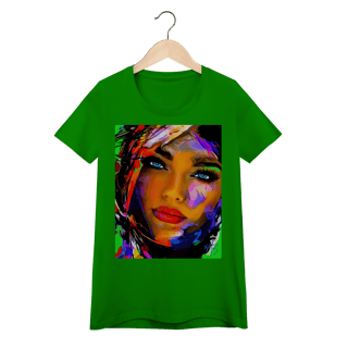 Nome do produto Camiseta Baby Long Quality - Arte Pop Abstrata Olhos Azuis