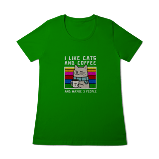 Nome do produto Baby Look I Like Cats and Coffee