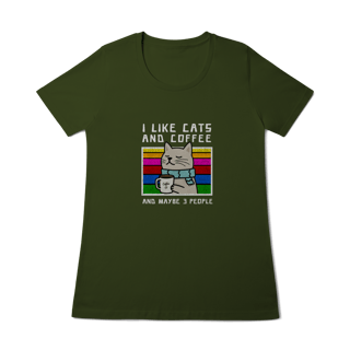 Nome do produto Baby Look I Like Cats and Coffee