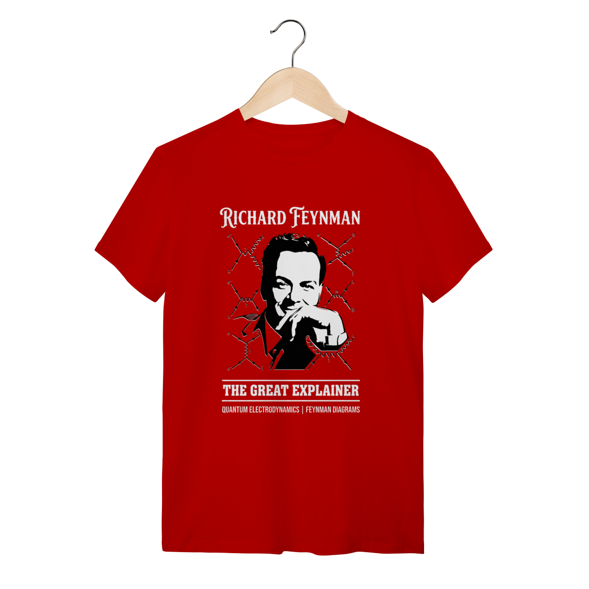 Nome do produto: Camiseta Richard Feynman - A Dança das Partículas