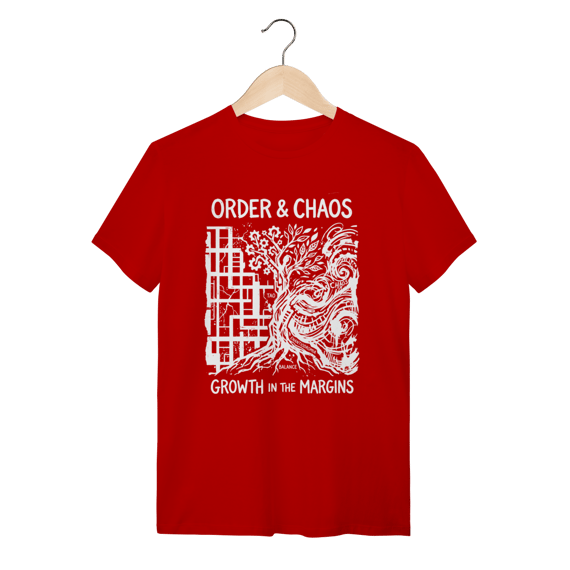 Camiseta Order & Chaos: O Equilíbrio do Tao e Jung