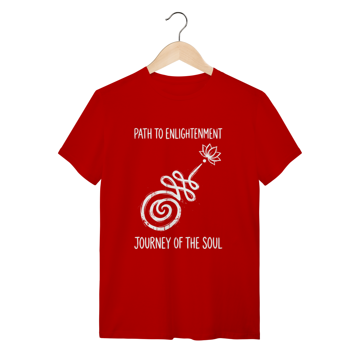 Nome do produto: Camiseta Símbolo Unalome Caminho Iluminação