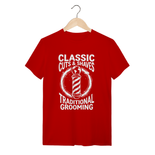 Nome do produto Camiseta Barber Pole Vintage: A Tradição Old School