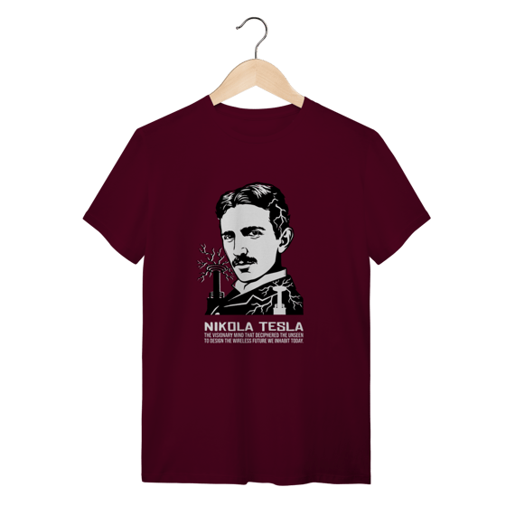 Camiseta Nikola Tesla - O Mestre da Eletricidade