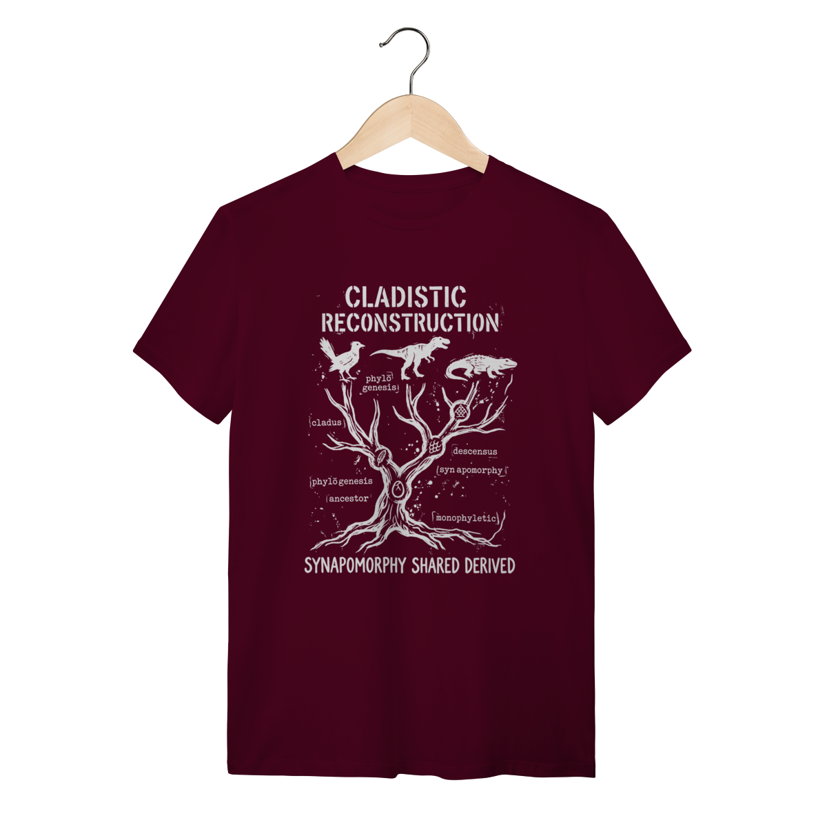 Nome do produto: Camiseta Cladística: A Árvore da Vida dos Dinossauros