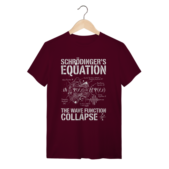 Camiseta Schrödinger’s Wave: O Colapso da Função de Onda