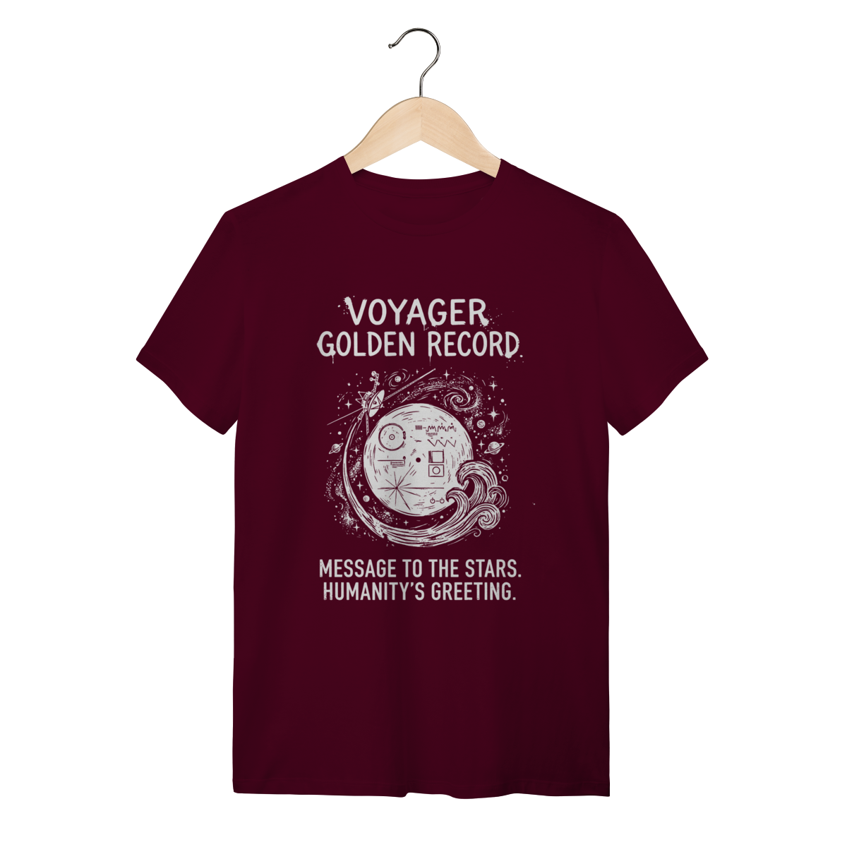 Nome do produto: Camiseta Voyager Golden Record: O Mensageiro Cósmico
