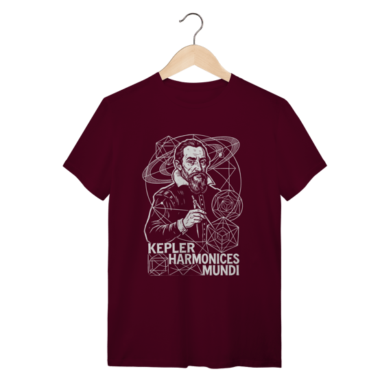 Camiseta Johannes Kepler – Mecânica Celeste
