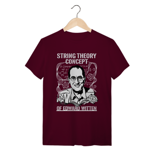 Nome do produto Camiseta Edward Witten - M-Theory & Medalha Fields | Premium Silk & Luck