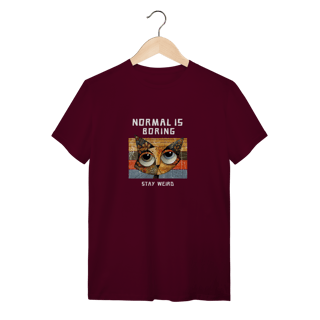 Nome do produto Camiseta Vinho Gato Normal Is Boring - Confortável