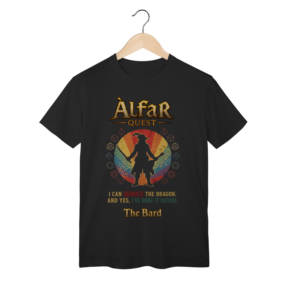 Nome do produto: Camiseta - The Bard - RPG - Alfar Quest