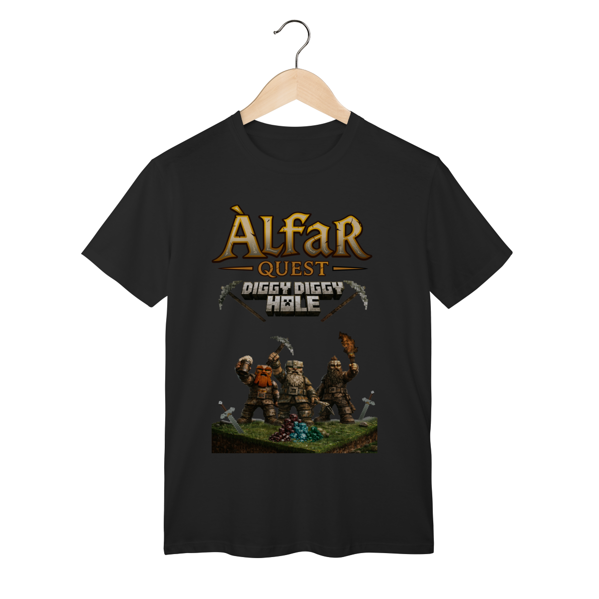 Nome do produto: Camiseta - Diggy Diggy Hole - Alfar Quest