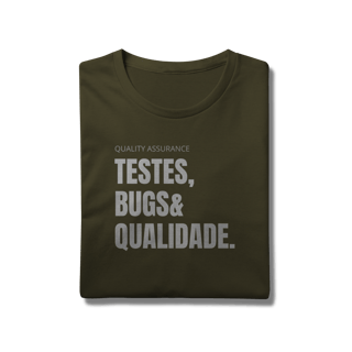 Nome do produto Camiseta QA - Testes, bugs & qualidade