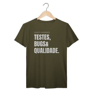 Nome do produto Camiseta QA - Testes, bugs & qualidade