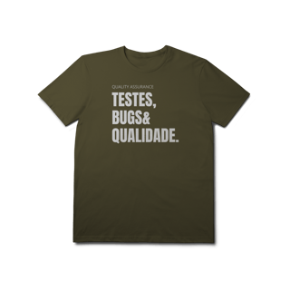 Nome do produto Camiseta QA - Testes, bugs & qualidade