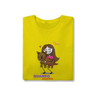 Nome do produto T-Shirt Quality - Quando Encontro um Doguinho