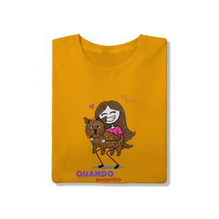Nome do produto T-Shirt Quality - Quando Encontro um Doguinho