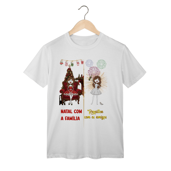 T-Shirt Classic - Natal vs Reveillon (feminina)