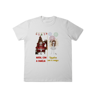 Nome do produto T-Shirt Classic - Natal vs Reveillon (feminina)