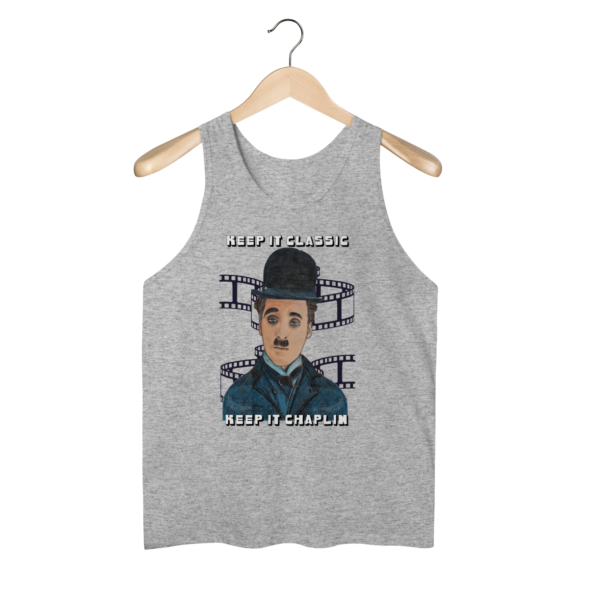 Nome do produto: Regata Masculina Quality – Keep It Classic, Keep It Chaplin