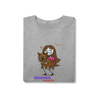 Nome do produto T-Shirt Quality - Quando Encontro um Doguinho