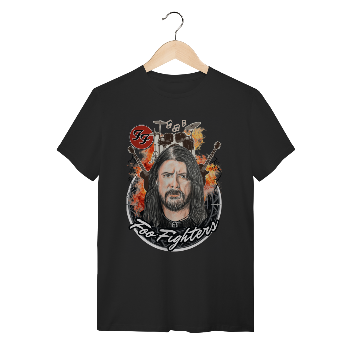 Nome do produto: T-Shirt Quality Foo Fighters Burning