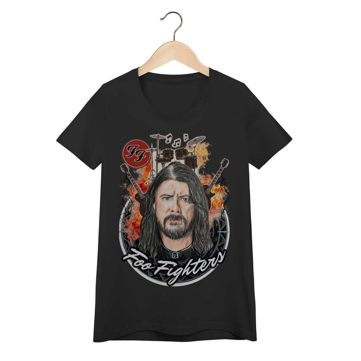 Nome do produto: Baby Long Quality - Foo Fighters Burning