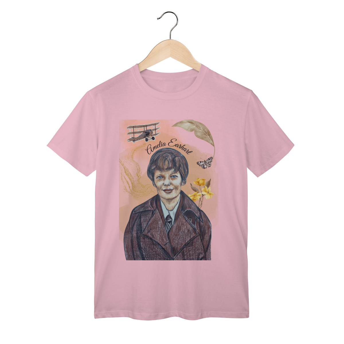 Nome do produto: T-Shirt Classic - Amelia Earhart