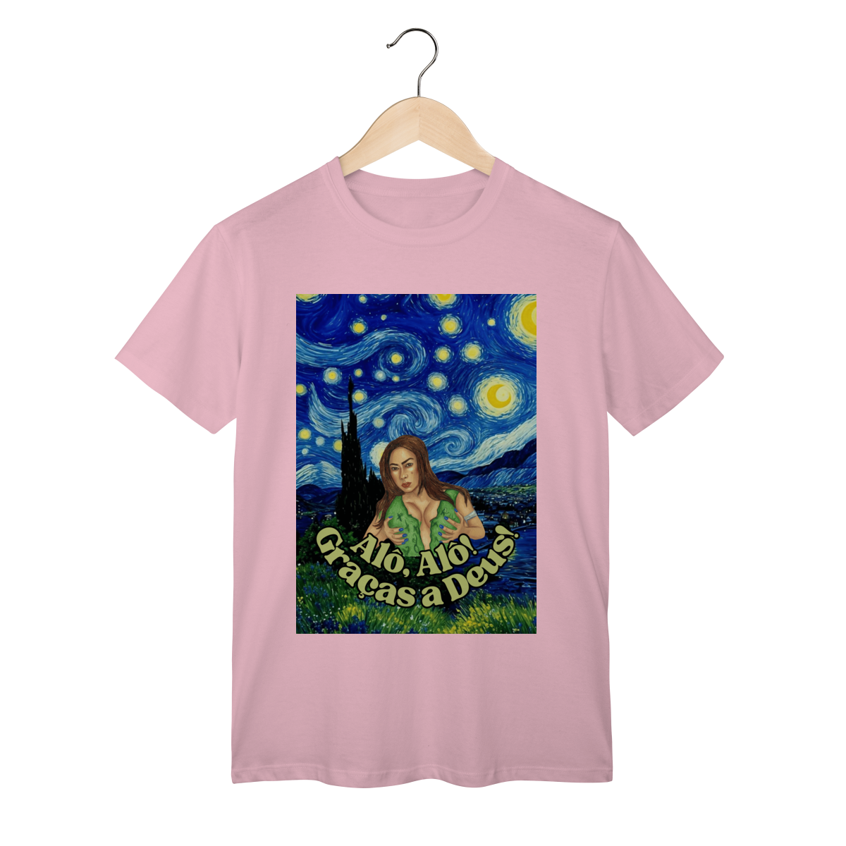 Nome do produto: T-Shirt Classic - Alô, Alô! Graças a Deus!