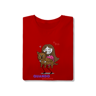 Nome do produto T-Shirt Quality - Quando Encontro um Doguinho