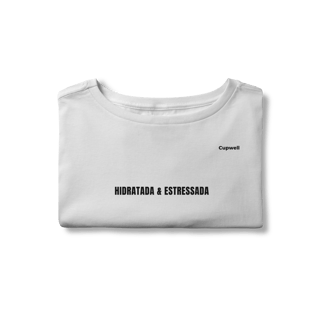 Nome do produto Camiseta Cropped Hidratada & Estressada | Mood Verão 2026