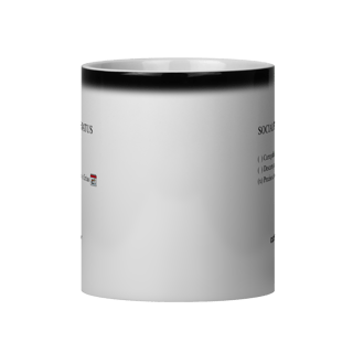 Nome do produto Caneca Social Battery: Status Preciso de Café e Férias | Cerâmica 325ml