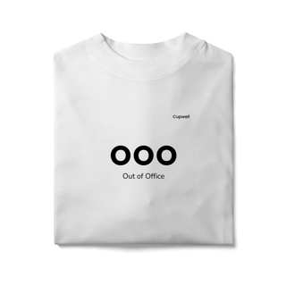 Nome do produto Camiseta Oversized Cupwell OOO: Out of Office
