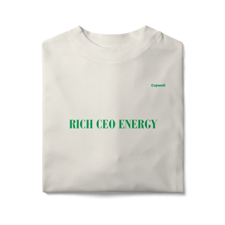 Nome do produto Camiseta Oversized Rich CEO Energy | Estética Old Money