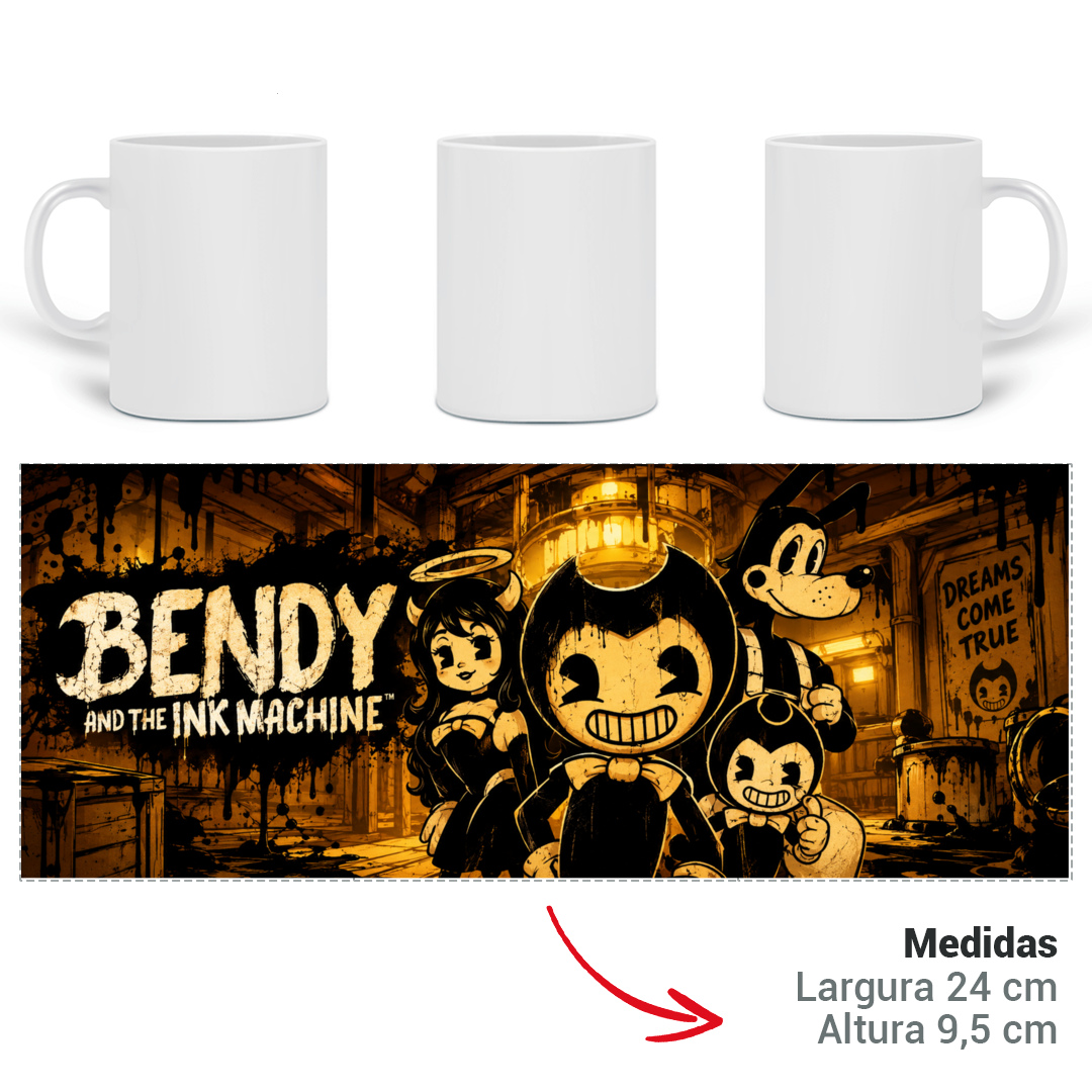 Xícara Gamer - Bendy and the Ink Machine