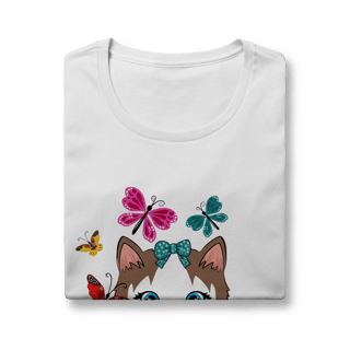 Nome do produtoCamiseta Baby Look Quality - I Love Cat