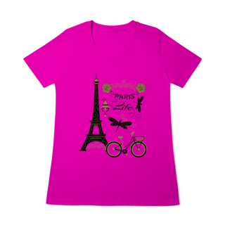 Nome do produtoCamiseta Baby Look - Paris Life
