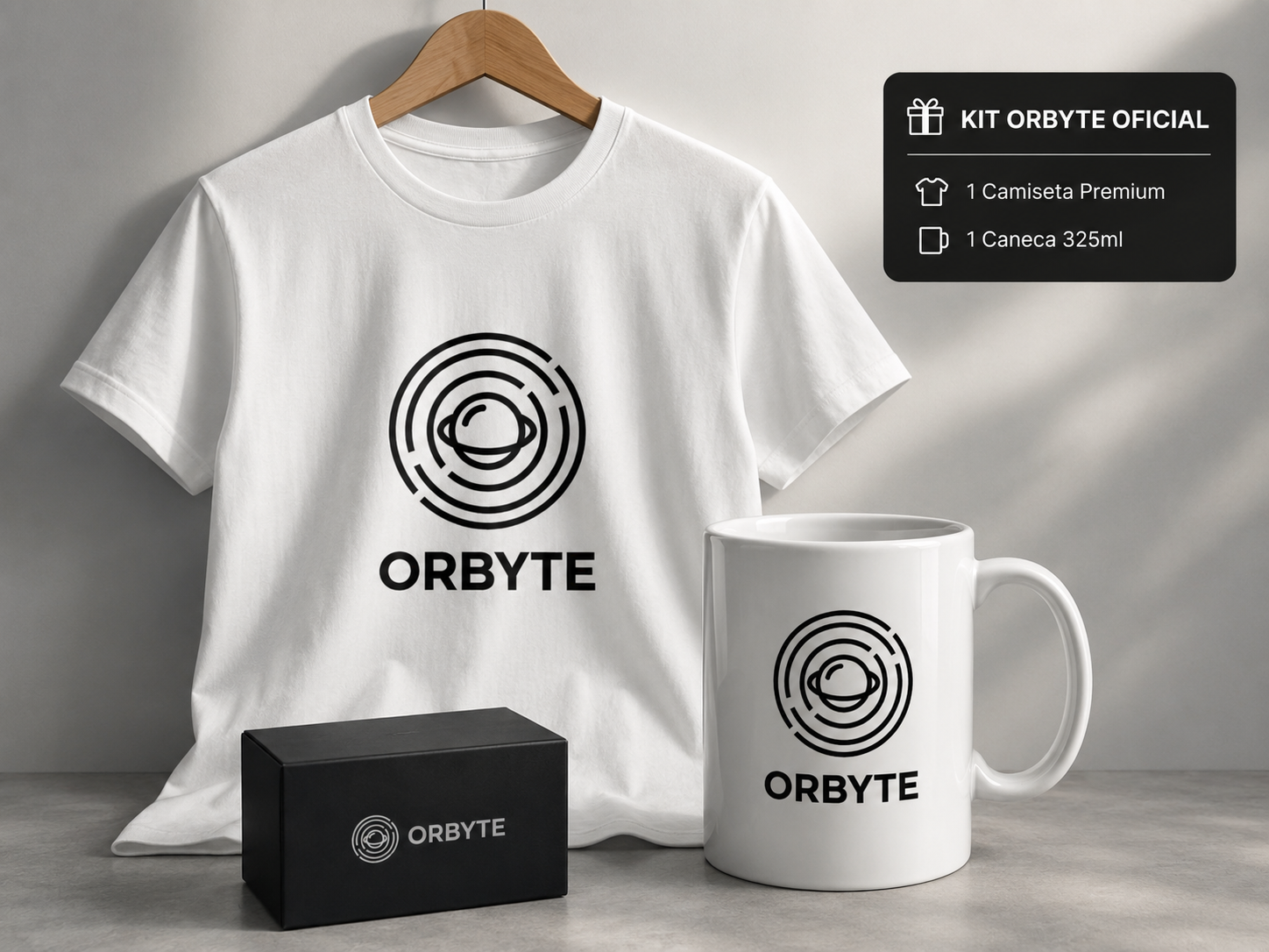 Kit Orbyte Oficial – Camiseta + Caneca | Tecnologia, Programação e Cultura Geek