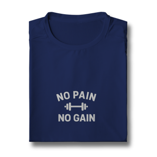 Nome do produto Camiseta Sport Dry UV No Pain No Gain – Performance & Motivação