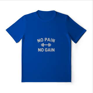 Nome do produto Camiseta Sport Dry UV No Pain No Gain – Performance & Motivação
