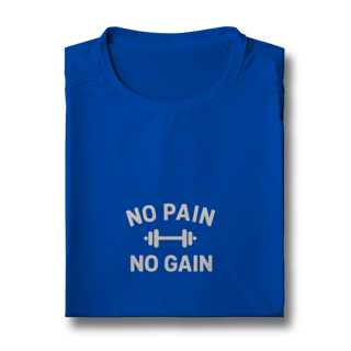 Nome do produto Camiseta Sport Dry UV No Pain No Gain – Performance & Motivação